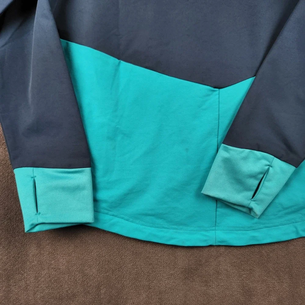 Bjorn Daehlie Gatineau Jacket Mens XL‎ Blue Teal Gray Hooded Softshell Running